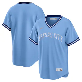 mens nike light blue kansas city royals road cooperstown co